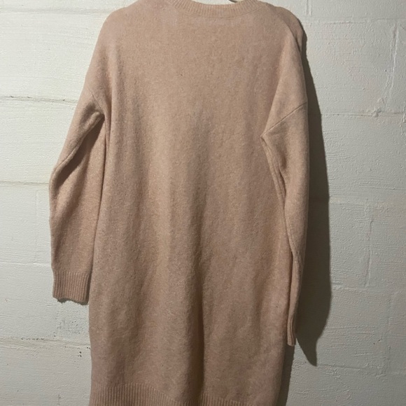 ASOS Light Pink Blush Long Sleeve Sweater Dress With Pockets US Size 4 / UK 8 - Picture 7 of 7